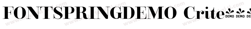FONTSPRINGDEMO Crite字体转换